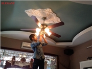 Lắp đặt quạt trần Mountain Air tại quán cafe Xưa, hồ Đền Lừ